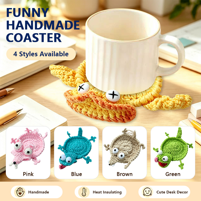 Coffee Tea Station - Posavasos de Animales Tejidos a Crochet,