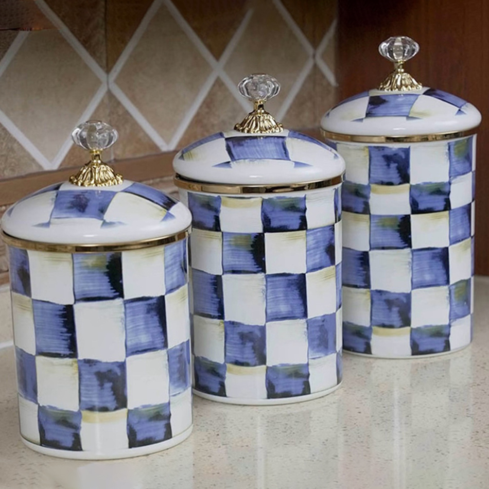 Coffee Tea Sugar Canisters - Tarro de almacenamiento clásico Retro europeo,
