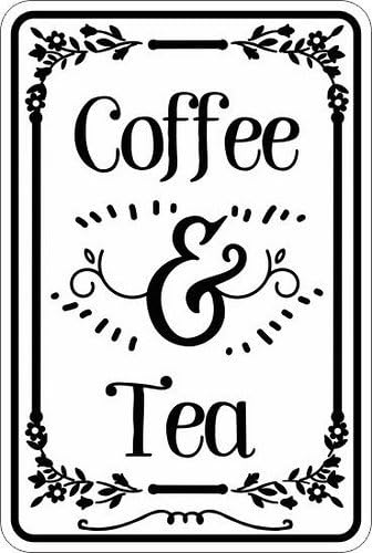 Coffee Tea Joke - Letrero de aluminio metálico con diseño