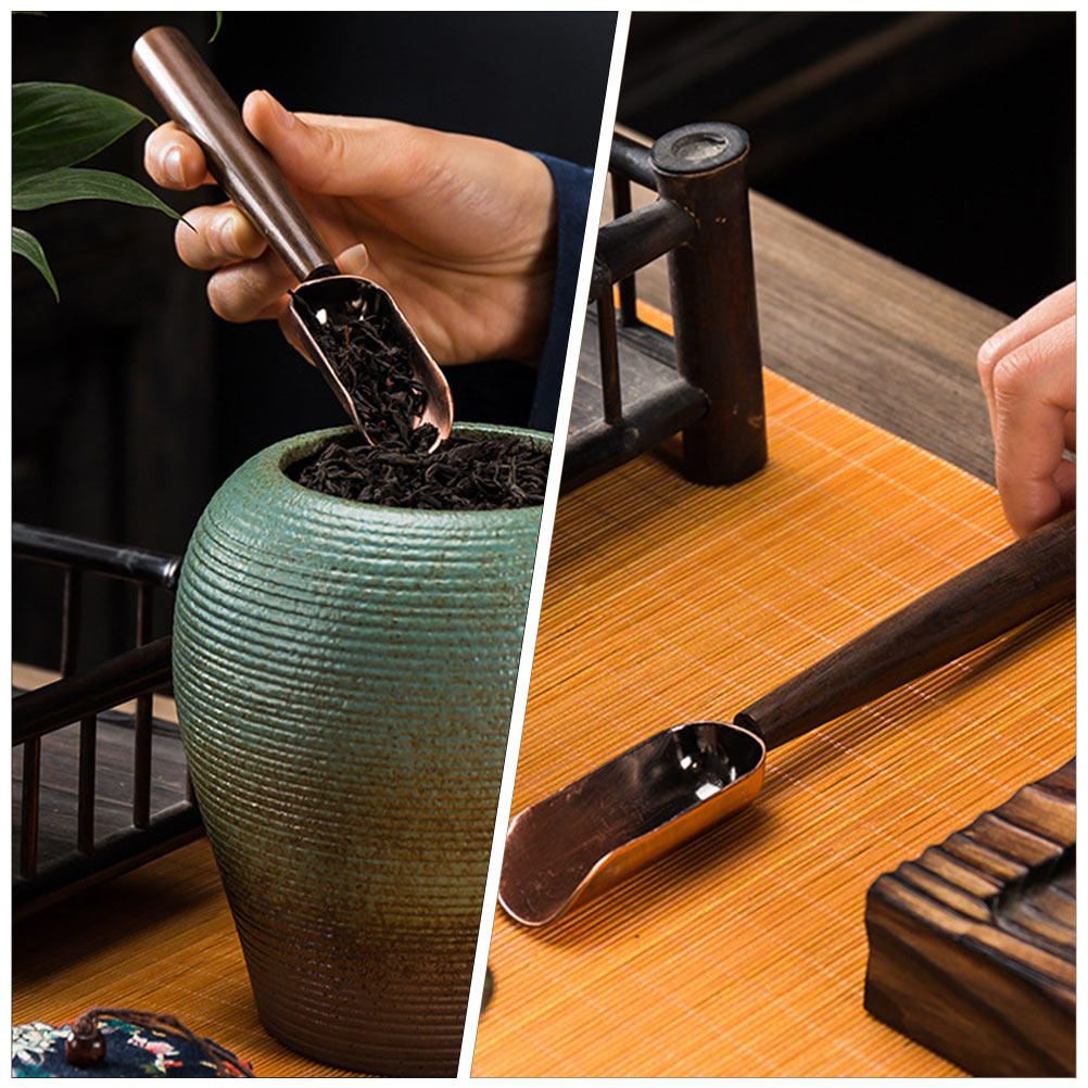 Coffee Tea Station - Cuchara de madera vintage de mango