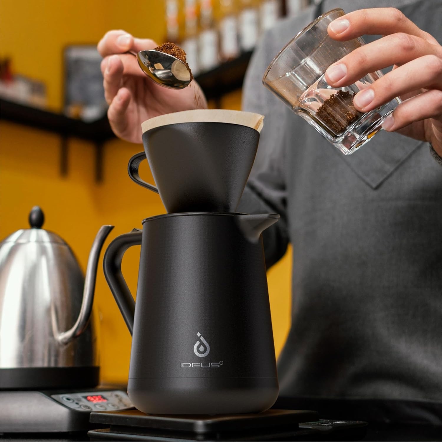 Coffee Tea Pot - Juego de cafetera aislada de acero