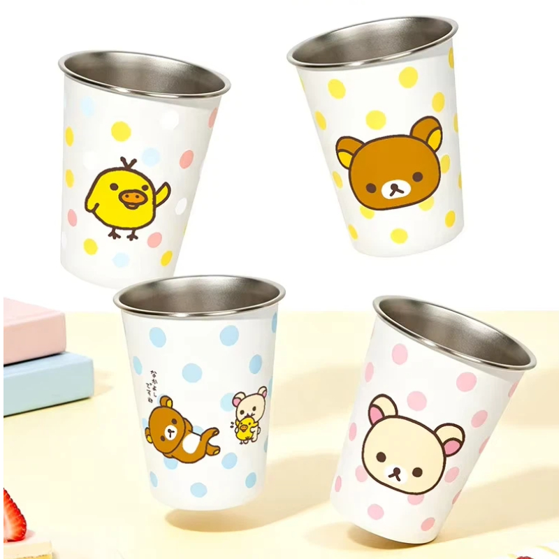 Juice Tea Coffee - Taza de Acero Inoxidable Kawaii Rilakkuma