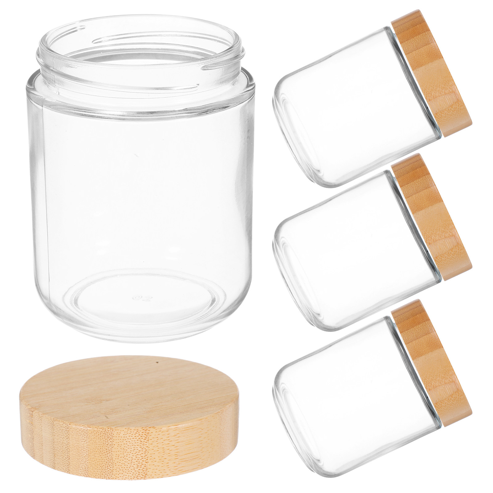 Coffee Tea Sugar Canisters - 4 Recipientes de Vidrio Resistentes con