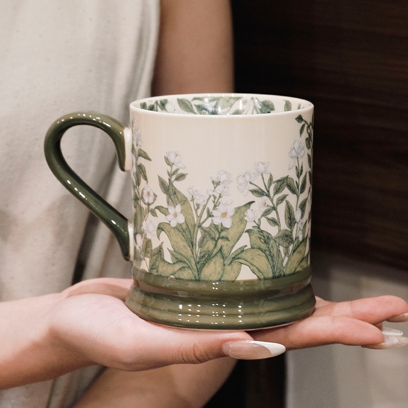 Coffee Jasmine Tea - JUSTINLAU Ins Taza de Cerámica de