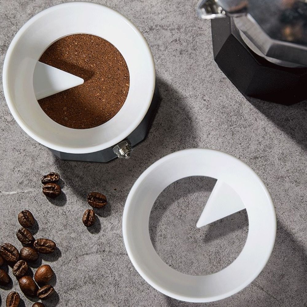 Coffee Tamper Leveler - Anillo Antiderrame Universal para Cafetera Moka,