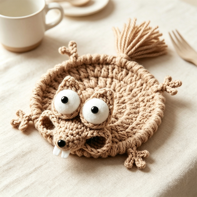 Posavasos de Animales Tejidos  - Coffee Tea Station reseña y precio