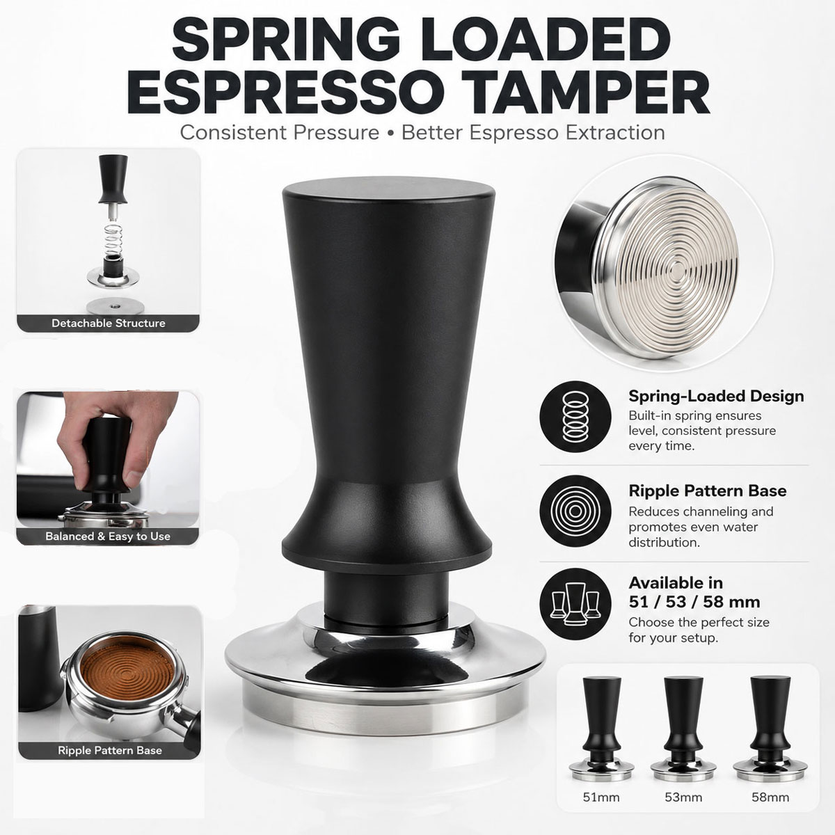 1 unidad de tamper de café de  - Coffee Tamper Leveler reseña y precio
