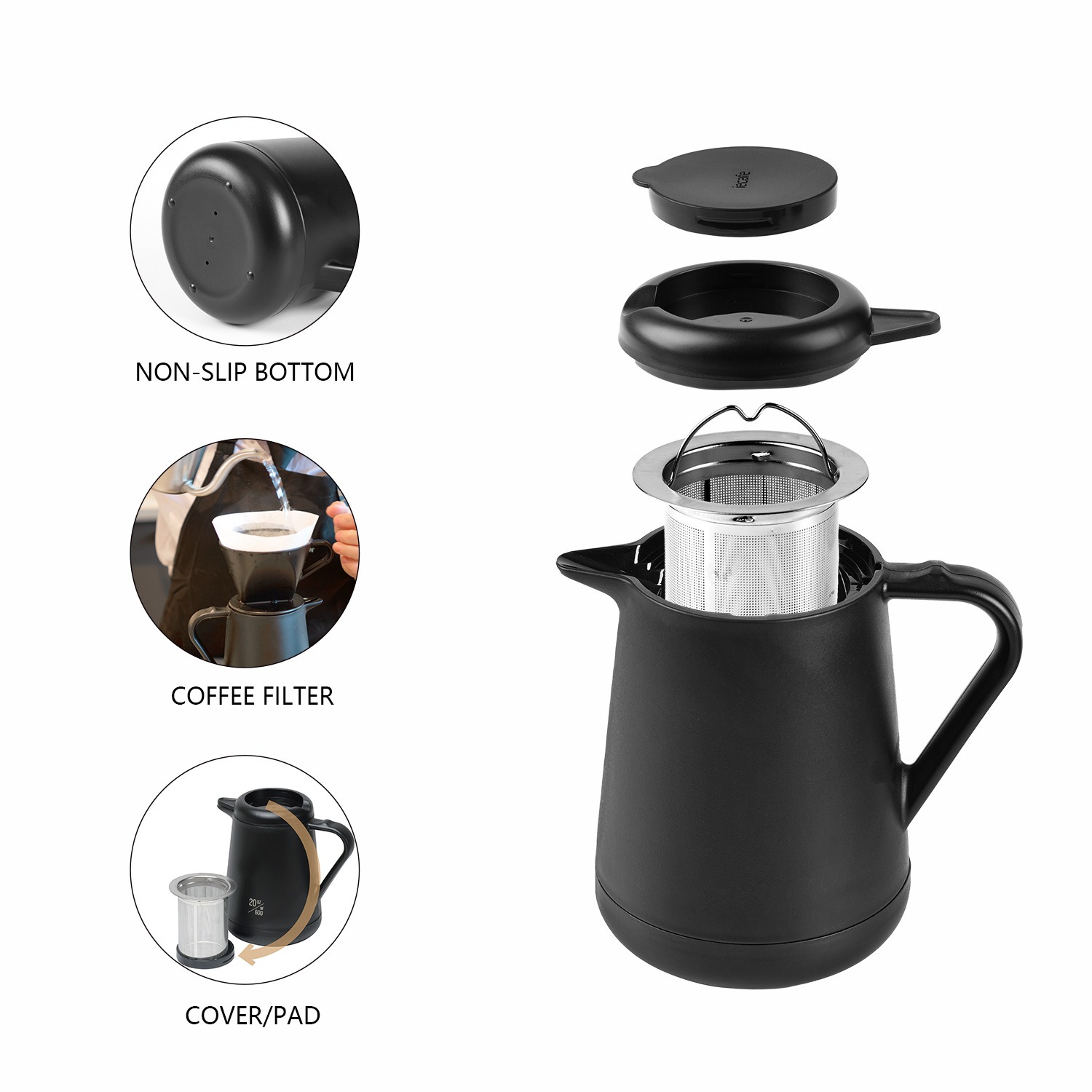 Juego de cafetera aislada de a - Coffee Tea Pot reseña y precio