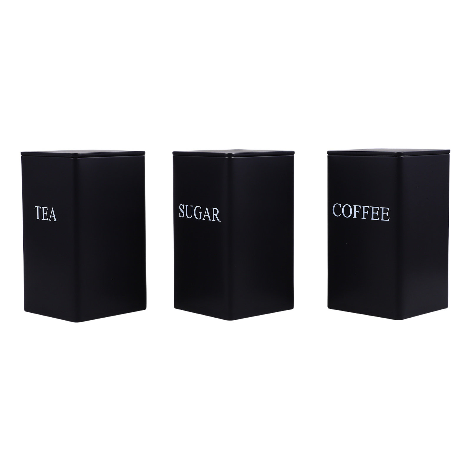 3 recipientes metálicos cuadra - Coffee Tea Sugar Canisters reseña y precio