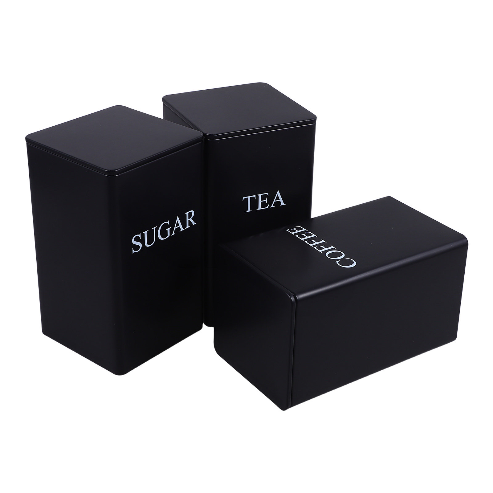 3 recipientes metálicos cuadra - Coffee Tea Sugar Canisters reseña y precio