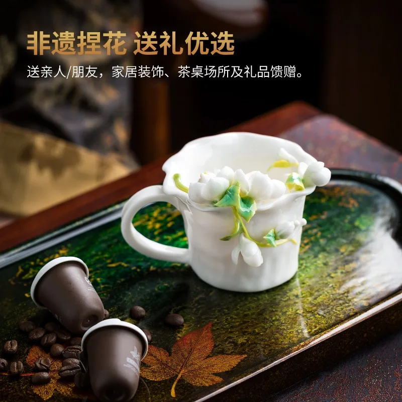 Taza de cerámica con diseño de - Coffee Jasmine Tea reseña y precio