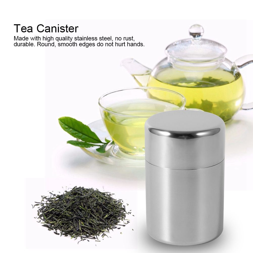 Latas de hojas de té de acero  - Coffee Tea Sugar Canisters reseña y precio