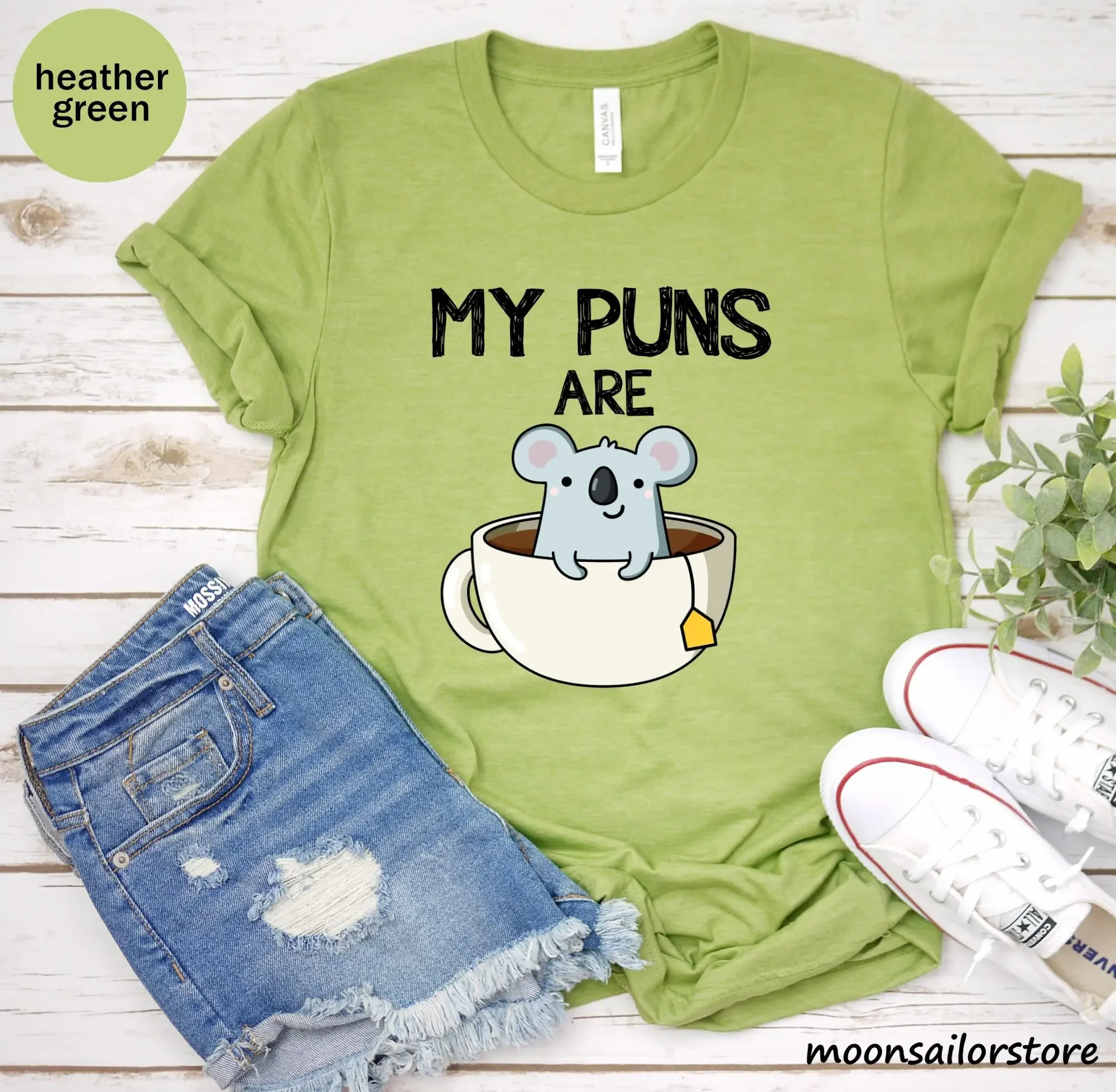 Camiseta con diseño de koala y - Coffee Tea Joke reseña y precio