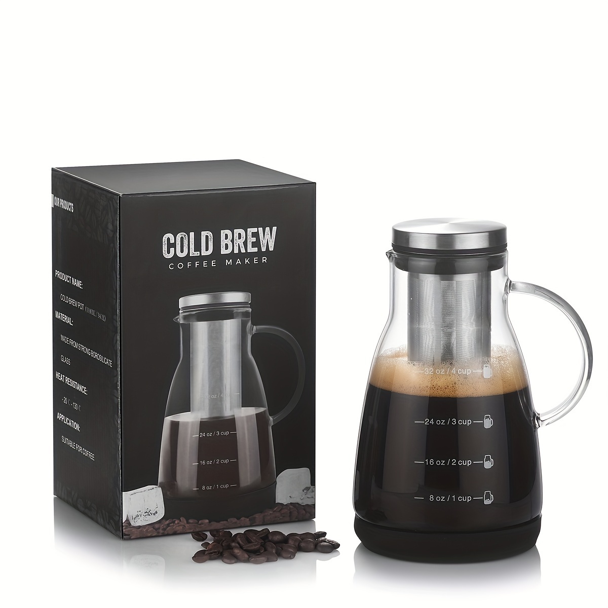 Jarra de Vidrio Clásica de 24o - Juice Tea Coffee reseña y precio