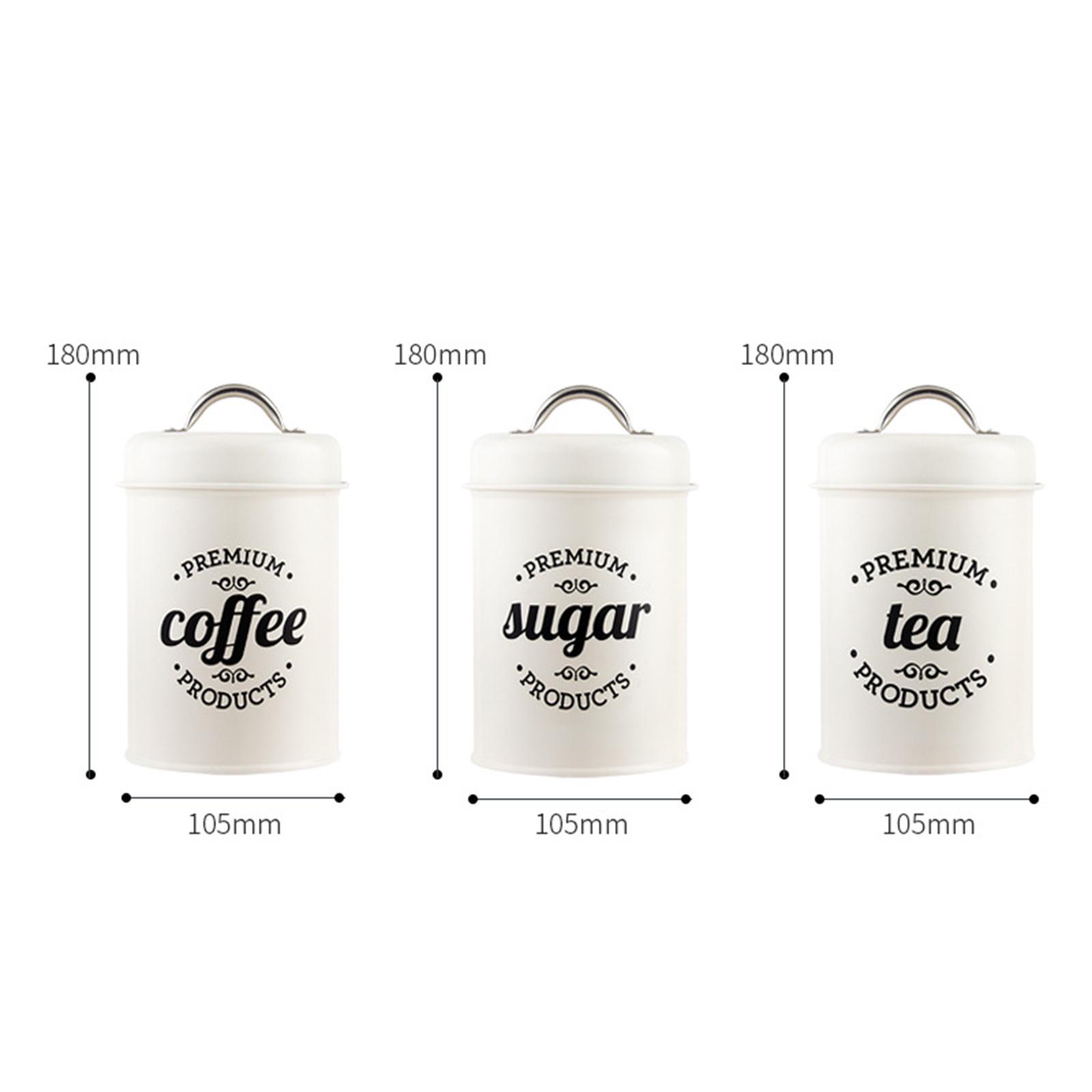 Juego de Recipientes Metálicos - Coffee Tea Sugar Canisters reseña y precio