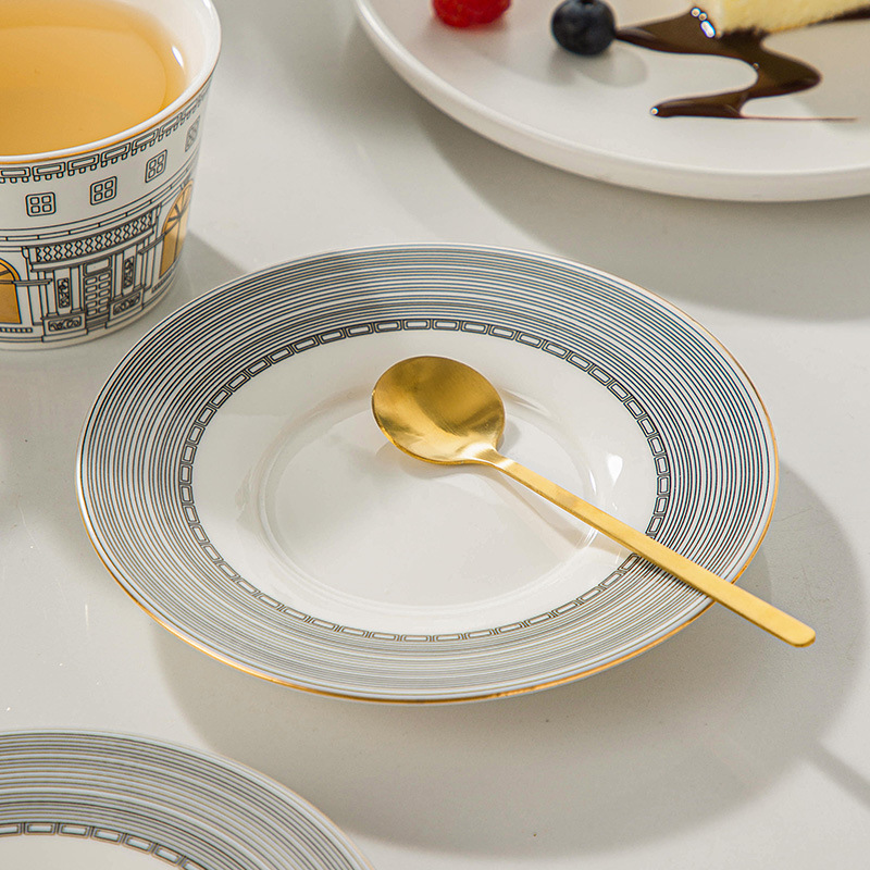 Taza arquitectónica y platillo - Coffee Tea Game reseña y precio